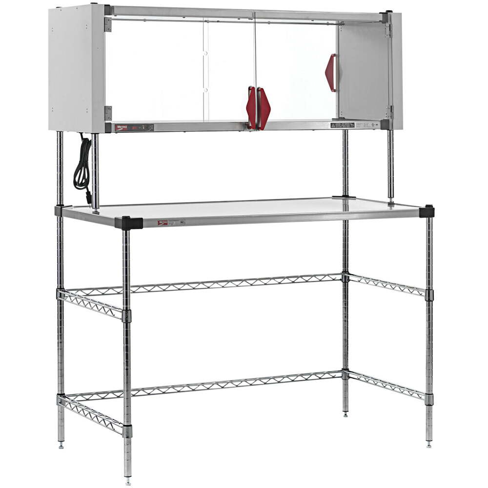 Metro Super Erecta EZHSE48W-KIT 24" x 48" Workstation with Stainless Steel Enclosed Heated Shelf - 120V, 400W