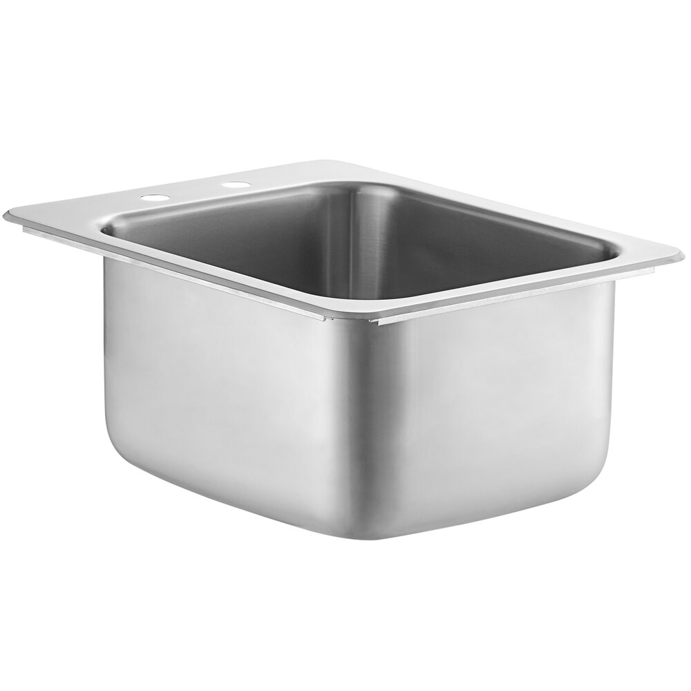 Regency 14" x 16" x 10" 20 Gauge Stainless Steel One Compartment Drop-In Sink