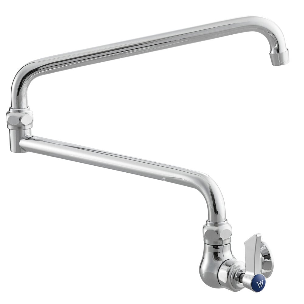 Waterloo Wall-Mounted Pot and Kettle Filler with Single Inlet and 24" Double-Jointed Swing Spout