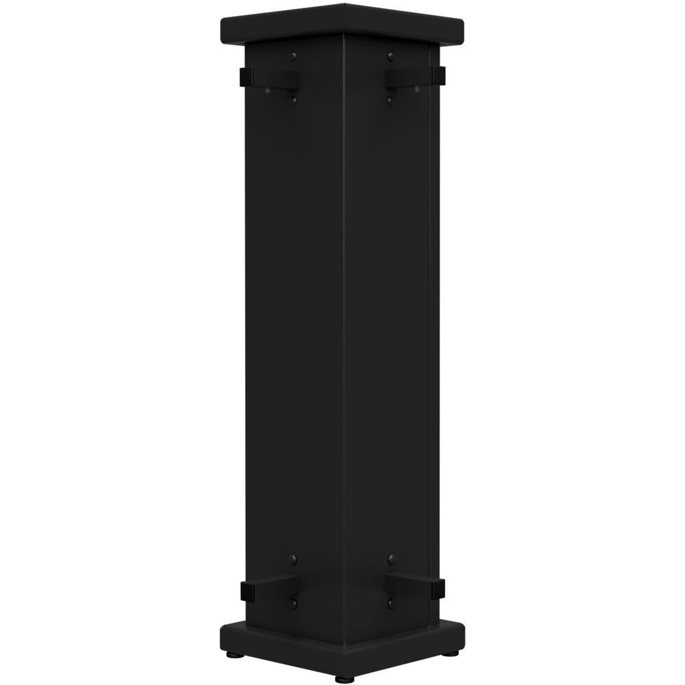 SelectSpace 10" x 10" x 36" Stock Black Corner Planter with Square Top Cut-Out