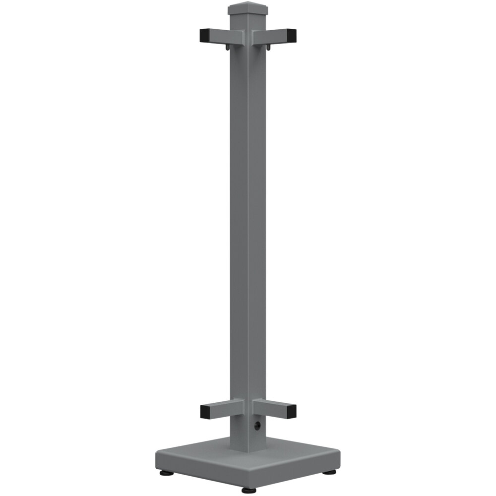 SelectSpace 10" x 10" x 36" Stock Gray Standard Corner Stand