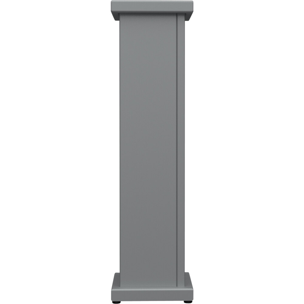 SelectSpace 10" x 10" x 36" Stock Gray Stand-Alone Planter with Circle Top Cut Out