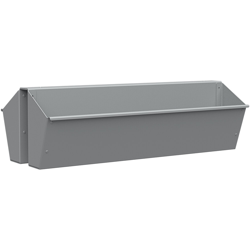SelectSpace 21 1/8" x 9 3/8" x 6 3/8" Stock Gray Hanging Planter