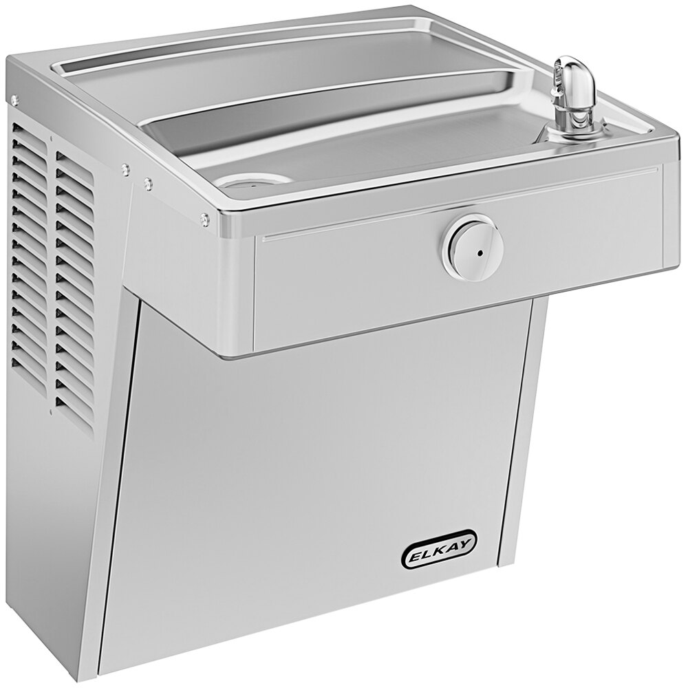 Zurn Elkay VRC8S 8 GPH Stainless Steel Wall Mount Non-Filtered Vandal-Resistant Drinking Fountain - Chilled