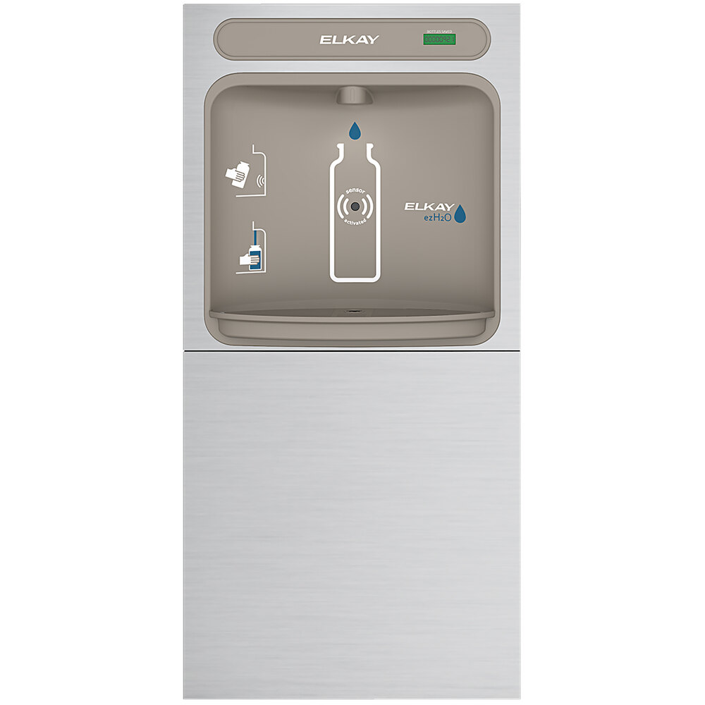 Zurn Elkay EZWSMDK ezH20 8 GPH Stainless Steel In-Wall Hands-Free Non-Filtered Bottle Filling Station with Mounting Frame - Non-Refrigerated