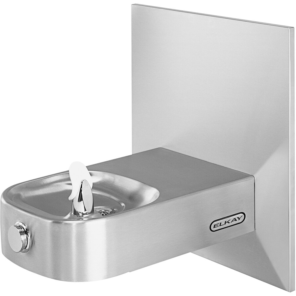 Zurn Elkay ECDFPW314FPK Slimline Soft Sides Stainless Steel Wall Mount Non-Filtered Freeze-Resistant Drinking Fountain - Non-Refrigerated