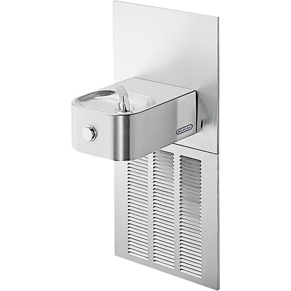 Zurn Elkay ERFPM8K 8 GPH Soft Sides Stainless Steel Wall Mount Non-Filtered Drinking Fountain with Frame - 115V - Chilled