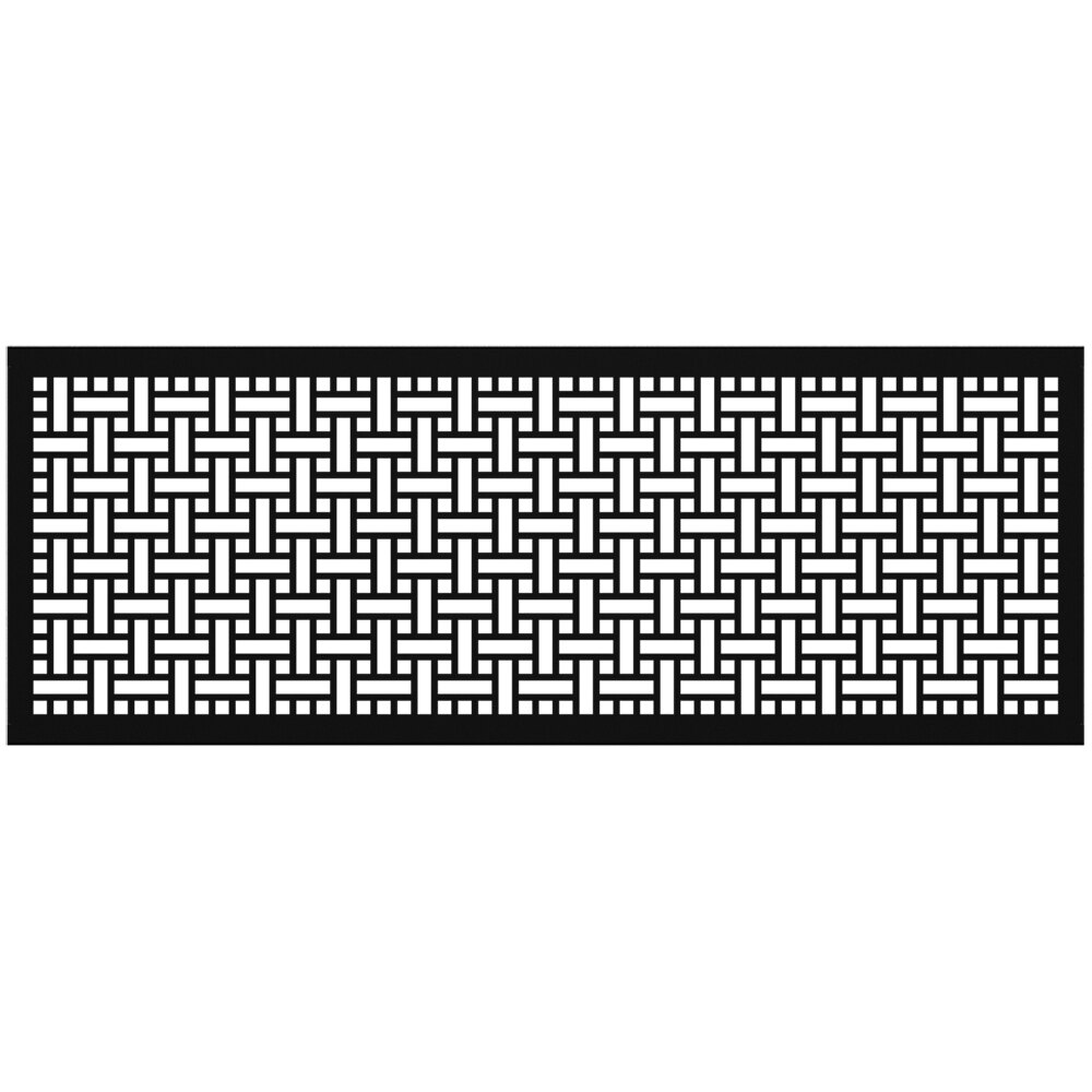 SelectSpace 7' Stock Black Square Weave Pattern Partition Panel