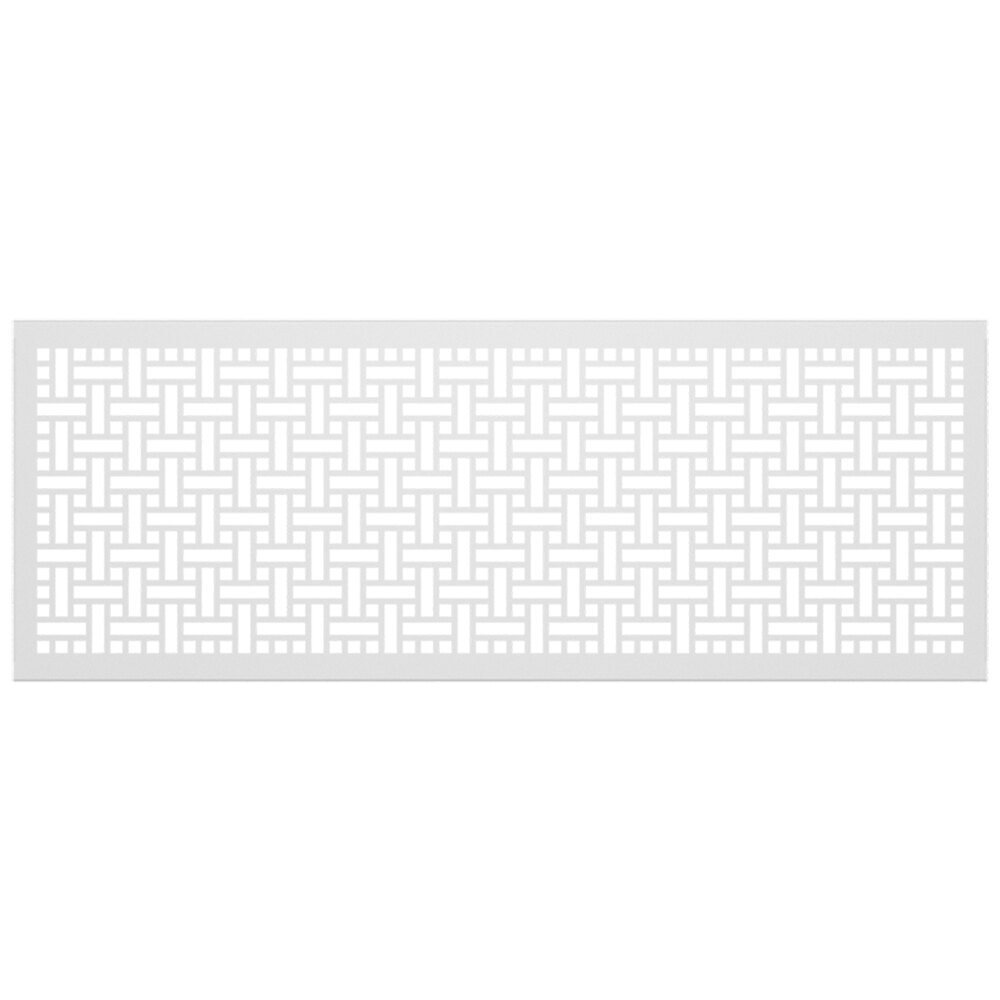SelectSpace 7' White Square Weave Pattern Partition Panel
