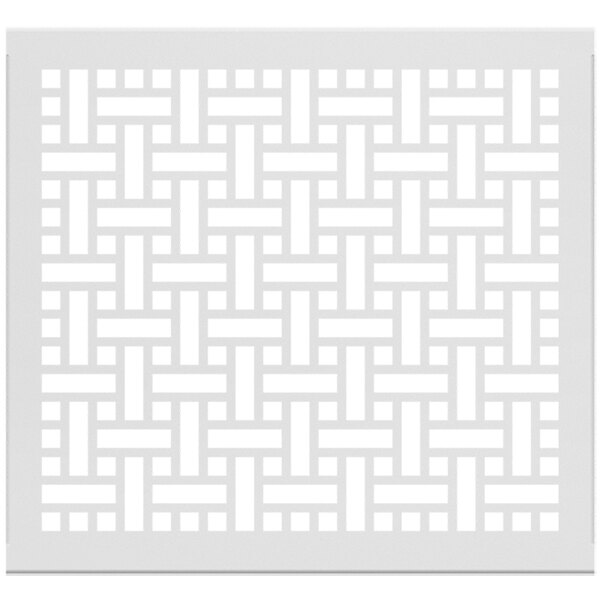 SelectSpace 3' White Square Weave Pattern Partition Panel