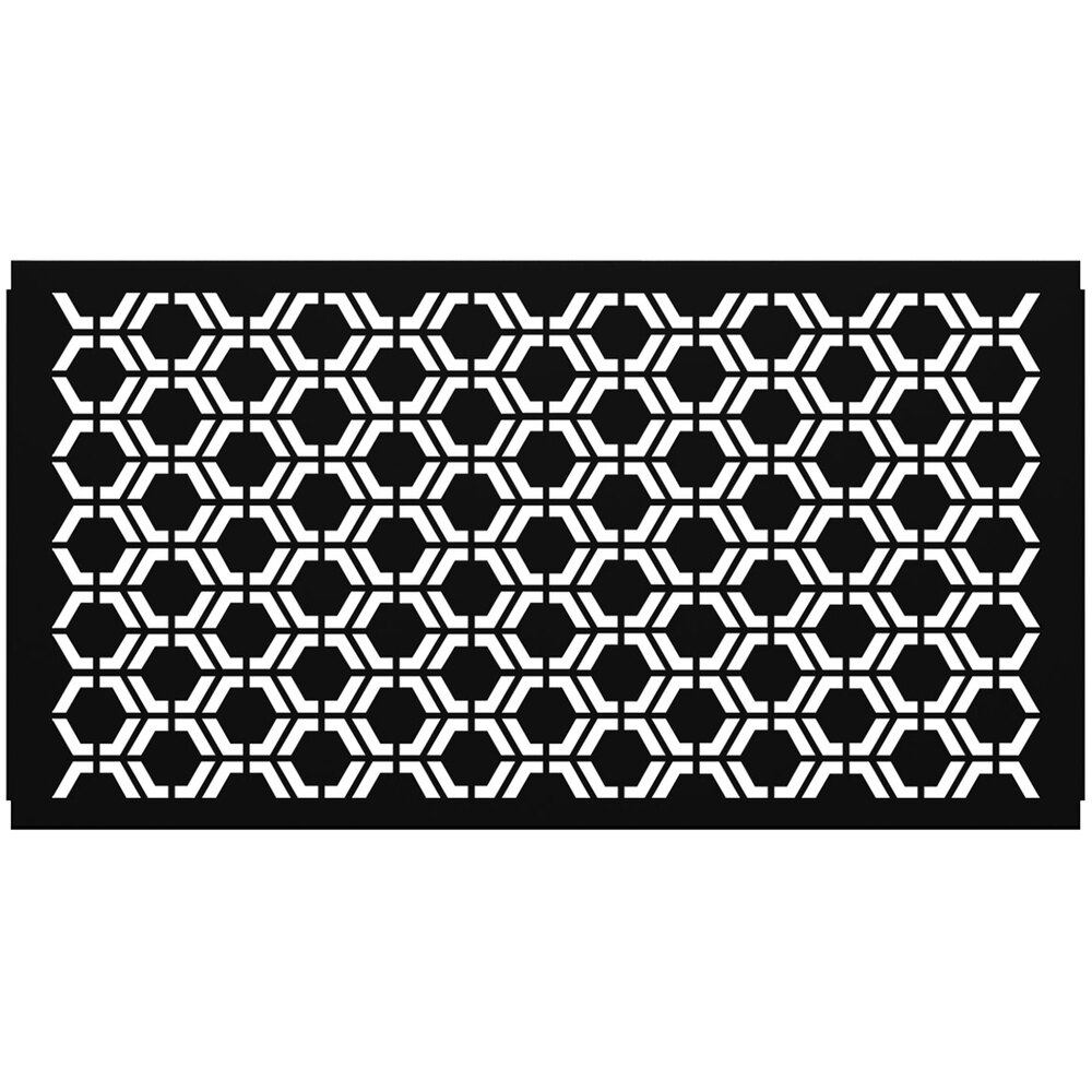 SelectSpace 5' Stock Black Hexagonal Pattern Partition Panel
