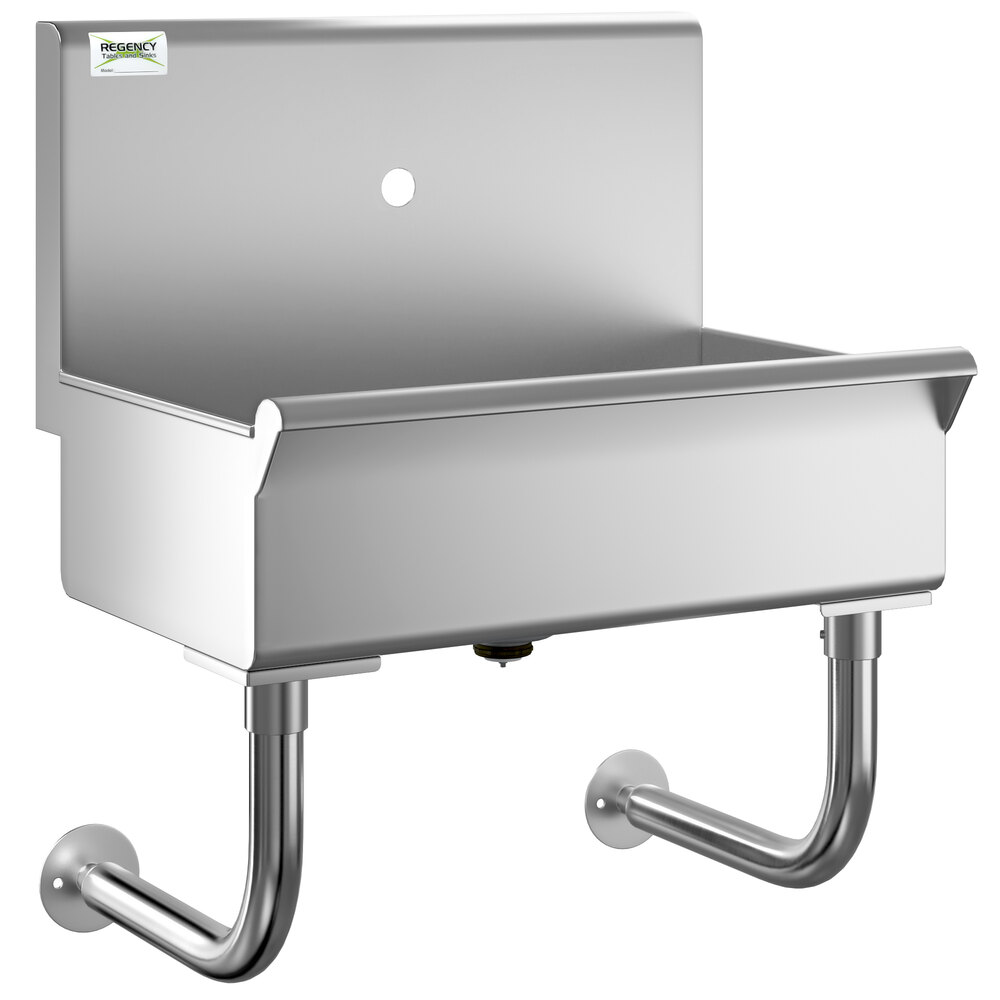 Regency Wall-Mounted 24" x 17 1/2" Hand Sink for 1 Single-Inlet Faucet