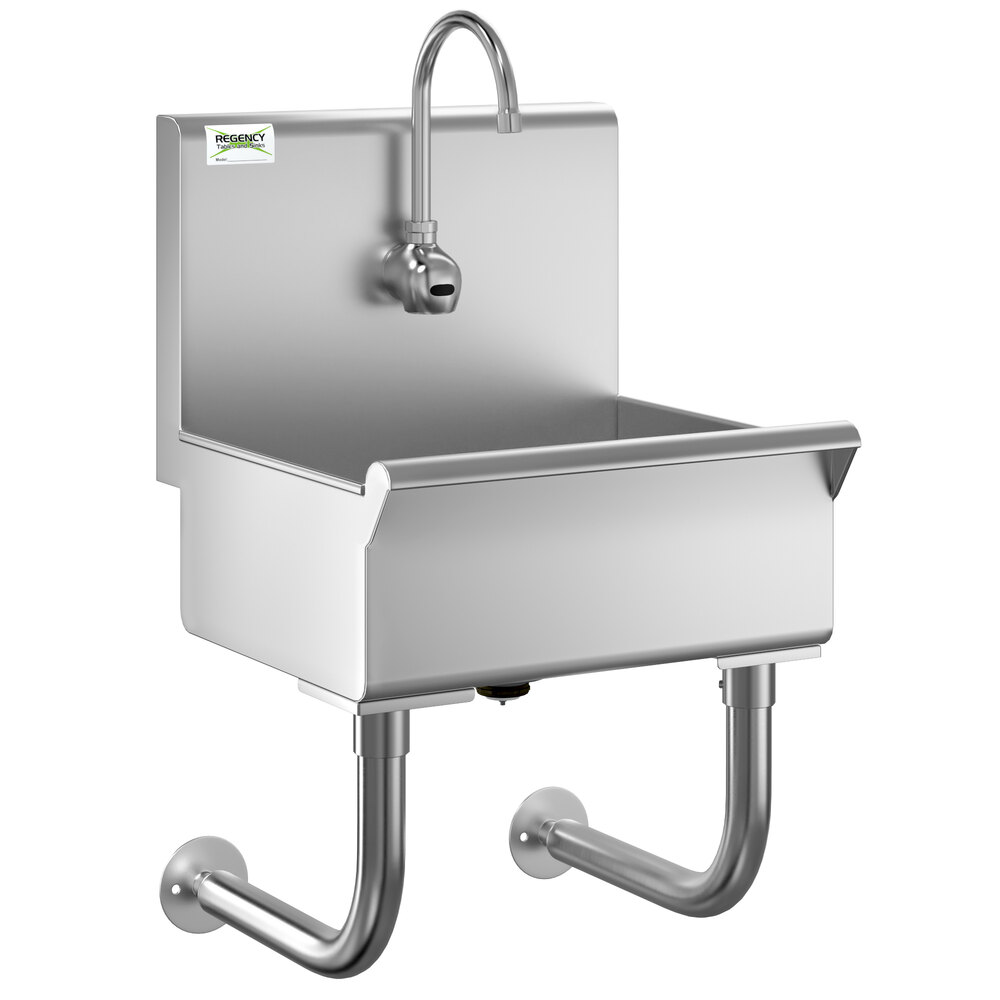 Regency Wall-Mounted 18" x 17 1/2" Hand Sink with 1 Single-Inlet Faucet