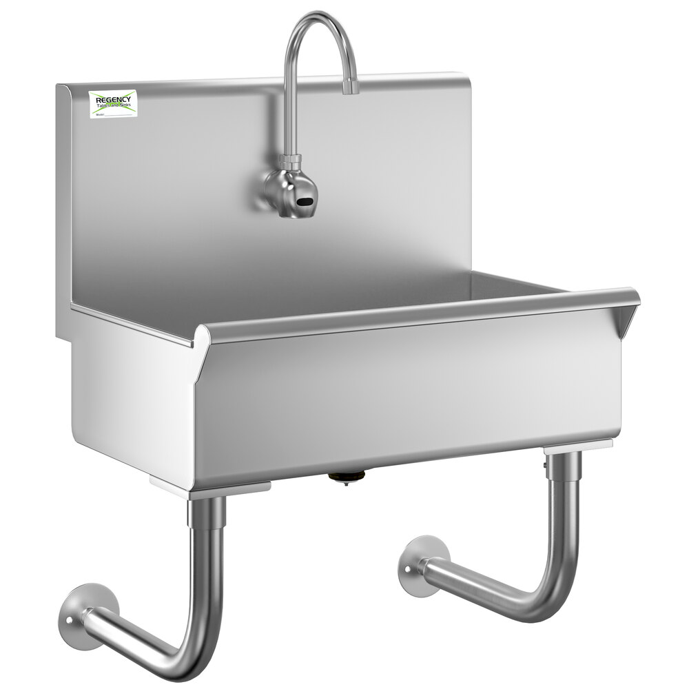 Regency Wall-Mounted 24" x 17 1/2" Hand Sink with 1 Single-Inlet Faucet