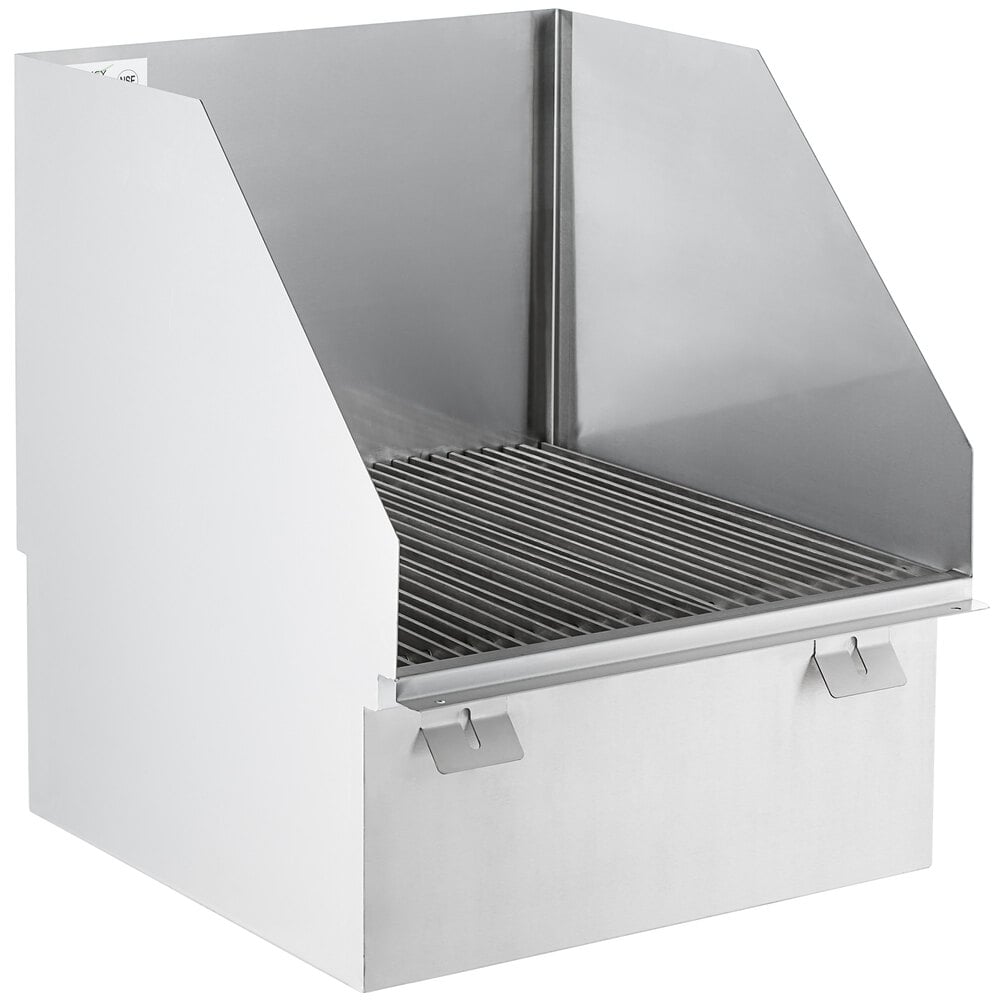 Regency 16-Gauge 304 Stainless Steel Floor Mounted Mop Sink with Left and Right Side Splash Guards - 22" x 21 3/8" x 10" Bowl