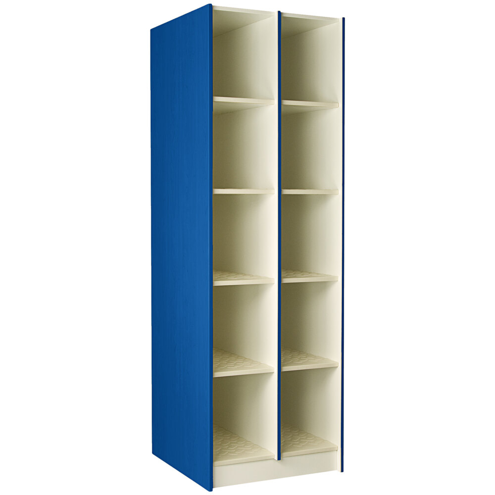 I.D. Systems 29" Deep Royal Blue 10 Compartment Instrument Storage Cabinet 89418 278429 Z045