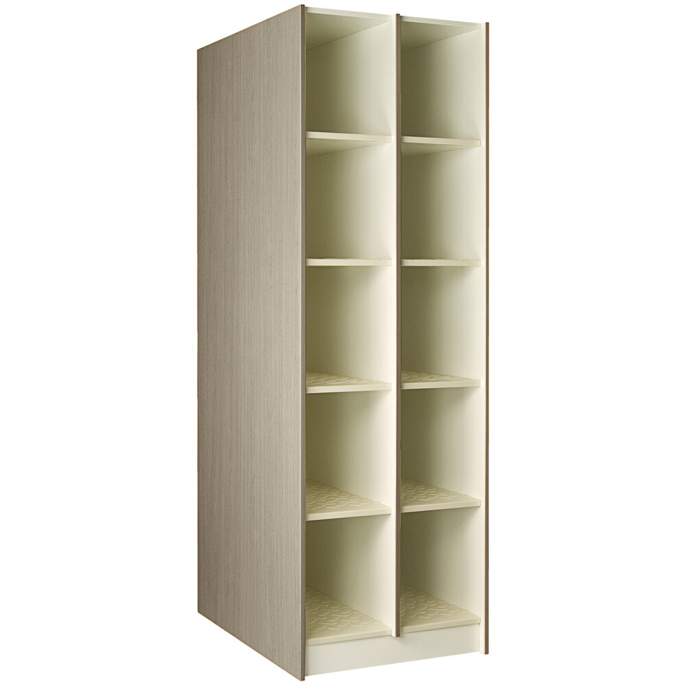 I.D. Systems 40" Deep Natural Elm 10 Compartment Instrument Storage Cabinet 89418 278440 Z019