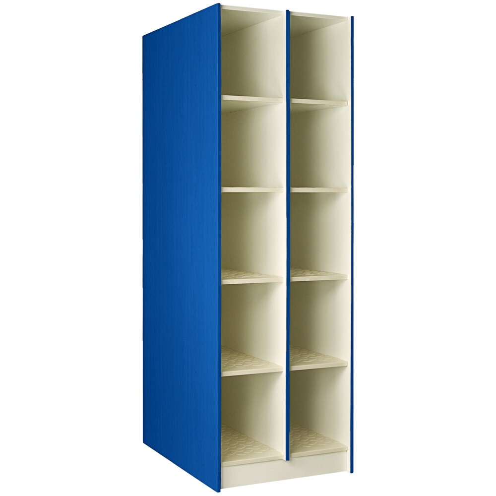 I.D. Systems 40" Deep Royal Blue 10 Compartment Instrument Storage Cabinet 89418 278440 Z045