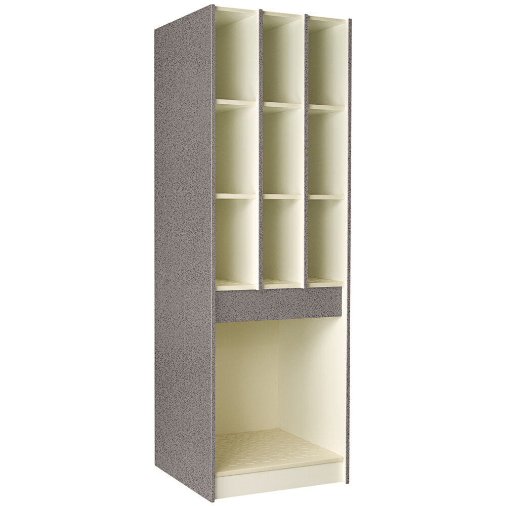 I.D. Systems 29" Deep Grey Nebula Instrument Storage Cabinet with (9) 8" Compartments and (1) 25 1/2" Compartment 89426 278429 Z057