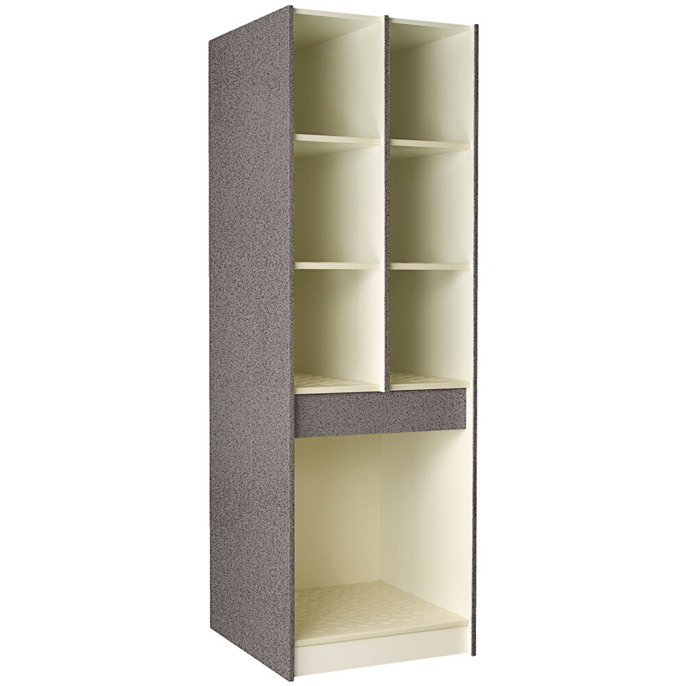 I.D. Systems 29" Deep Grey Nebula Instrument Storage Cabinet with (6) 12 3/8" Compartments and (1) 25 1/2" Compartment 89428 278429 Z057