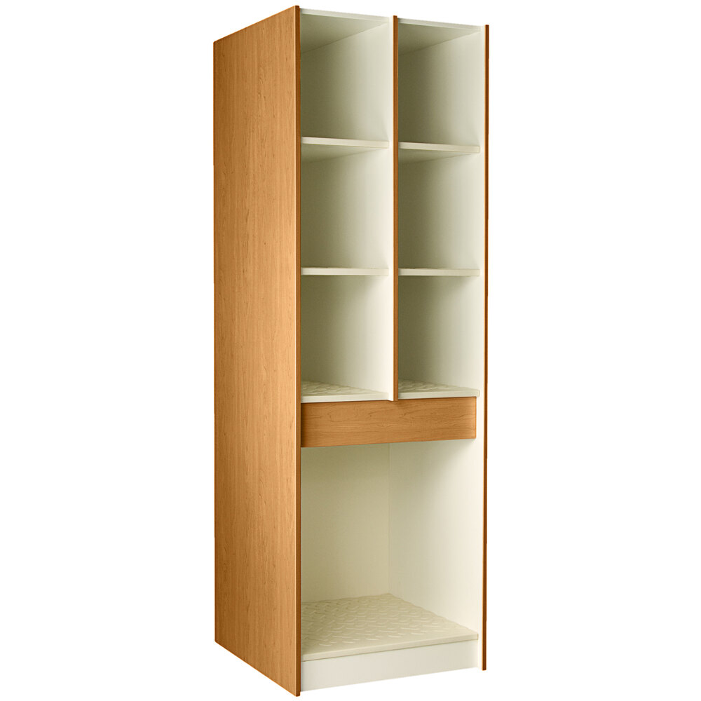 I.D. Systems 29" Deep Maple Instrument Storage Cabinet with (6) 12 3/8" Compartments and (1) 25 1/2" Compartment 89428 278429 Z073