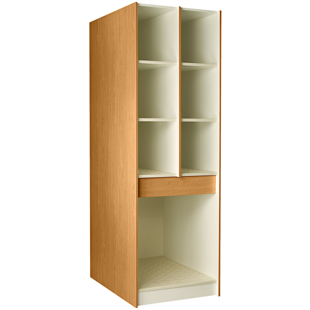 I.D. Systems 40" Deep Maple Instrument Storage Cabinet with (6) 12 3/8" Compartments and (1) 25 1/2" Compartment 89428 278440 Z073