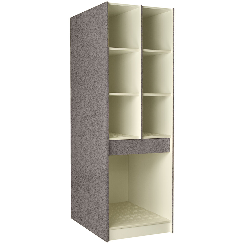 I.D. Systems 40" Deep Grey Nebula Instrument Storage Cabinet with (6) 12 3/8" Compartments and (1) 25 1/2" Compartment 89428 278440 Z057