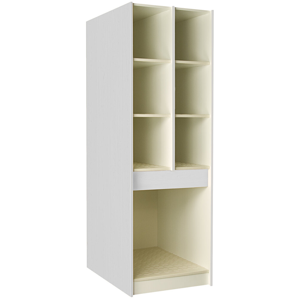 I.D. Systems 40" Deep Fashion Grey Instrument Storage Cabinet with (6) 12 3/8" Compartments and (1) 25 1/2" Compartment 89428 278440 Z010