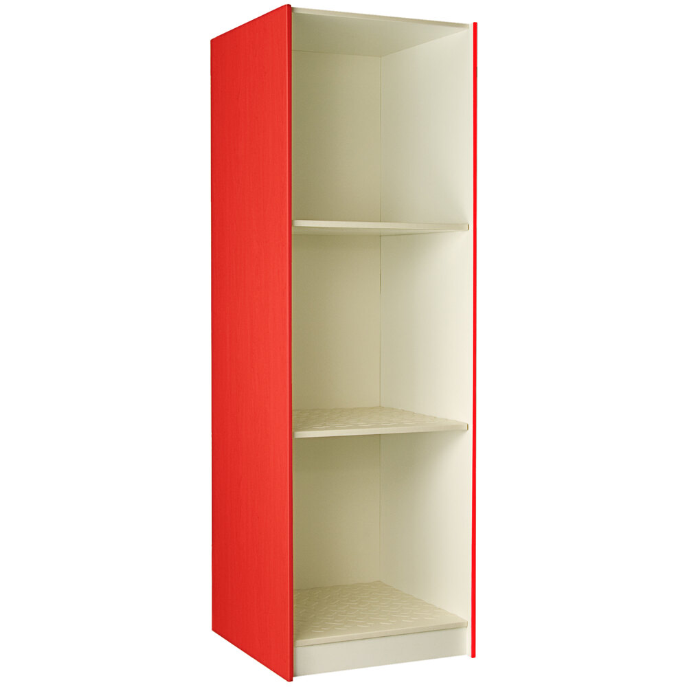I.D. Systems 29" Deep Tulip Red 3 Compartment Instrument Storage Cabinet 89432 278429 Z043