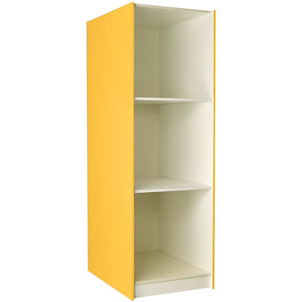 I.D. Systems 40" Deep Sun Yellow 3 Compartment Instrument Storage Cabinet 89432 278440 Z042