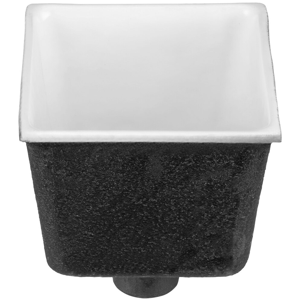 Zurn Elkay FD2378-NH4 8" x 8" Cast Iron Floor Sink with 4" No-Hub Connection and 6" Sump Depth