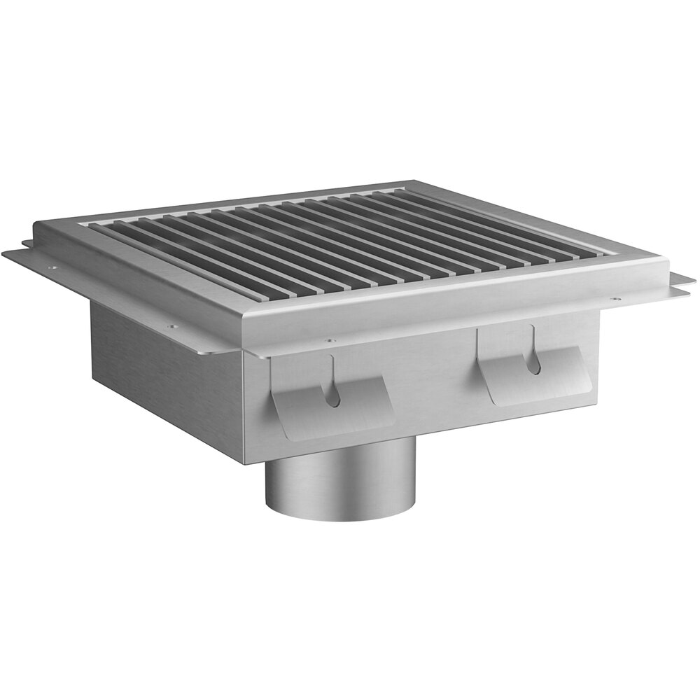 Regency 12" x 12" 14-Gauge Stainless Steel Floor Sink with Removable Grate