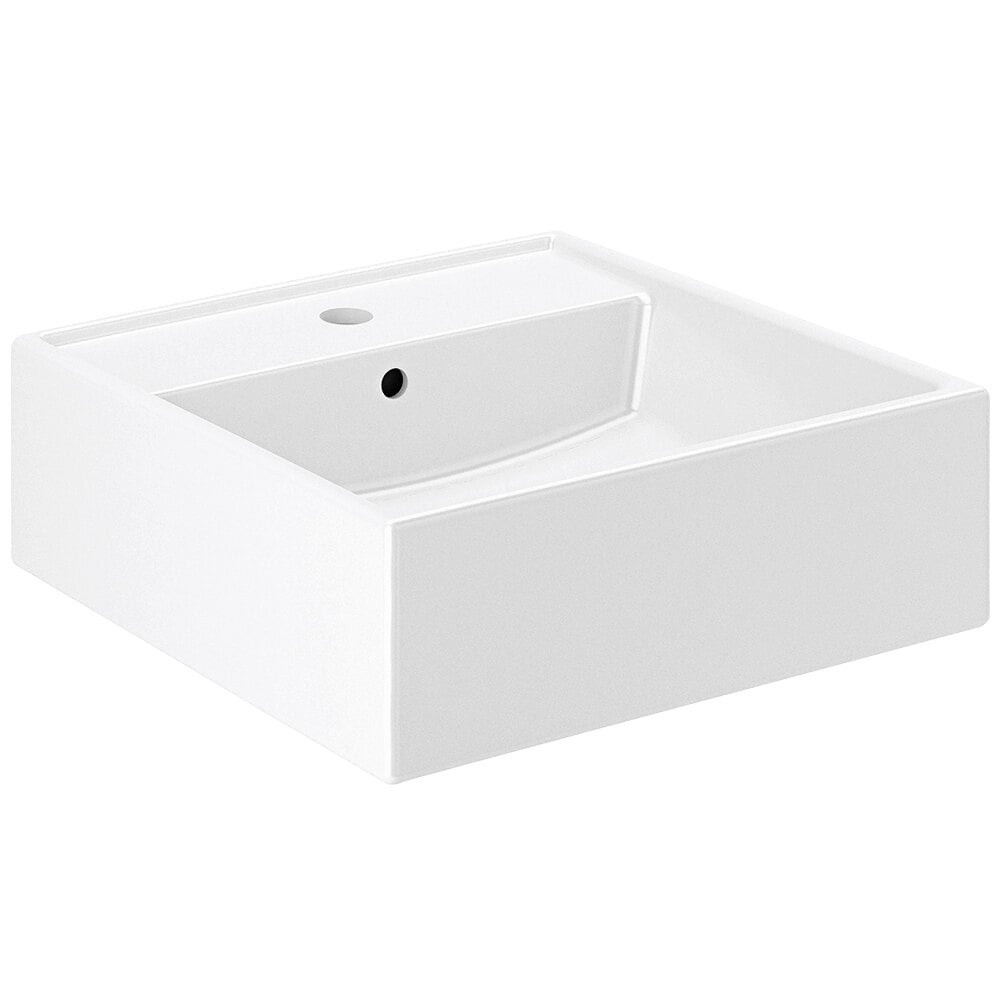 Sloan 3873026 Vitreous China Square Vessel Lavatory with Single Centerset