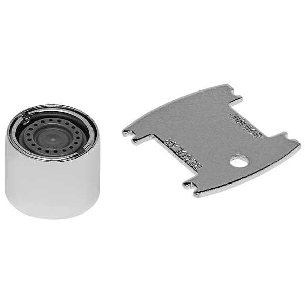 Equip by T&S 5F-VF05 0.5 GPM Vandal Resistant Non-Aerated Faucet Outlet with 3/4-27UN Female Thread