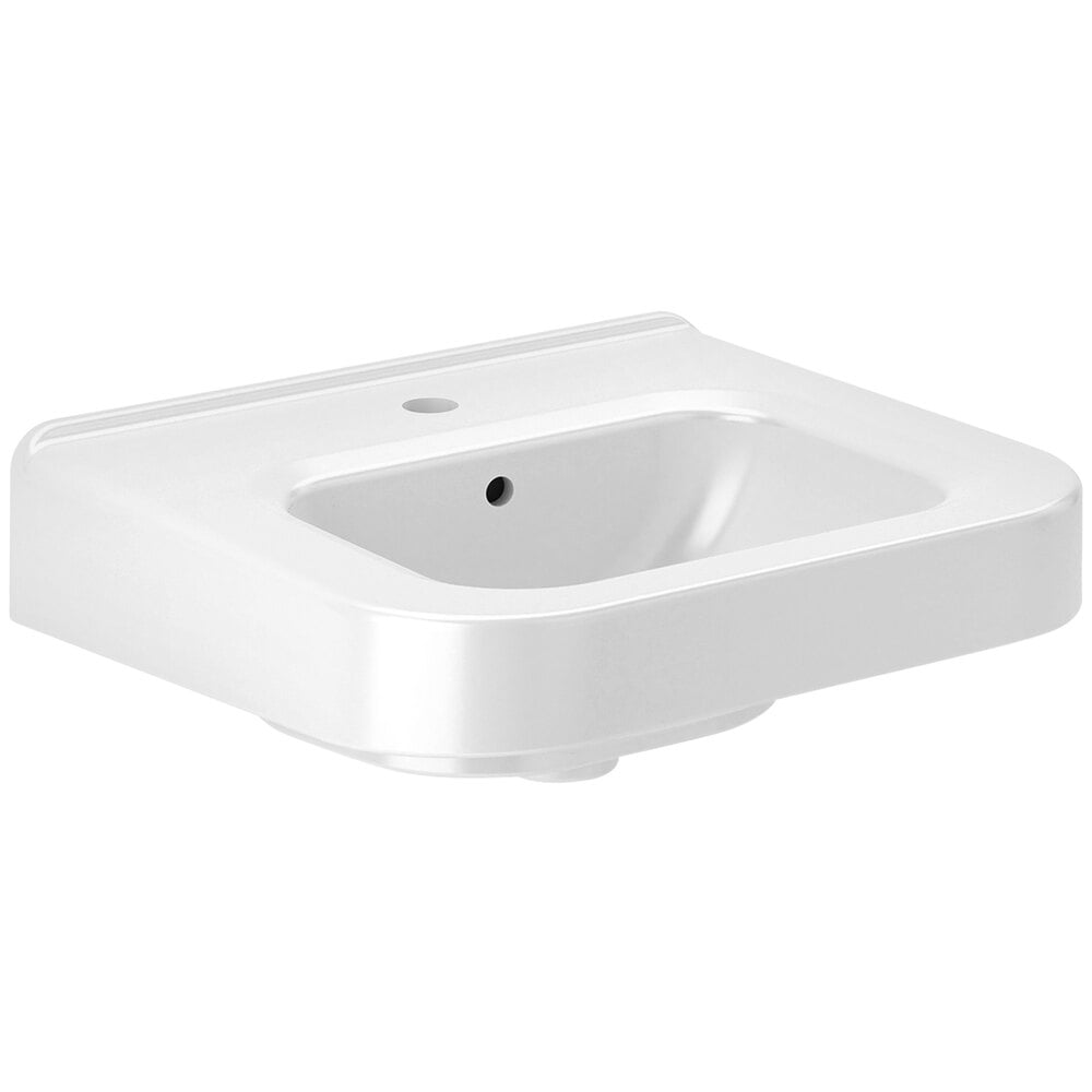 Sloan 3873106 Vitreous China Wall Mounted Ledgeback Lavatory with Single Centerset