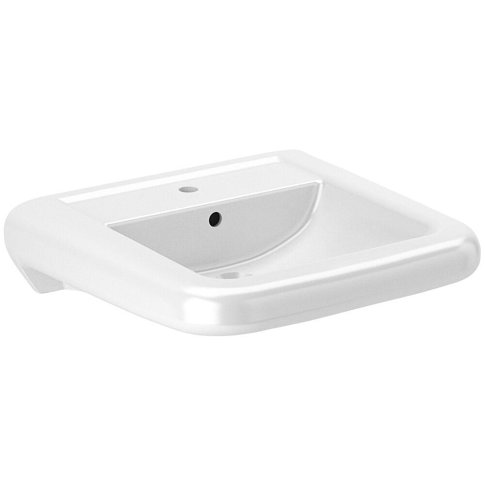 Sloan 3873165 Vitreous China Wall Mounted Ledgeback TAS Compliant Lavatory with Single Centerset