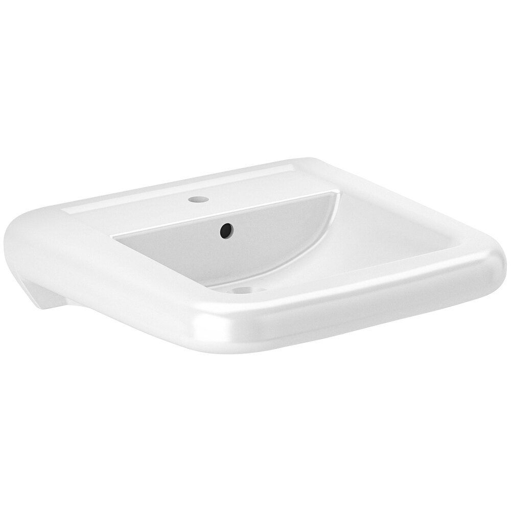 Sloan 3873175 Vitreous China Wall Mounted Ledgeback TAS Compliant Lavatory with SloanTec Glaze and Single Centerset