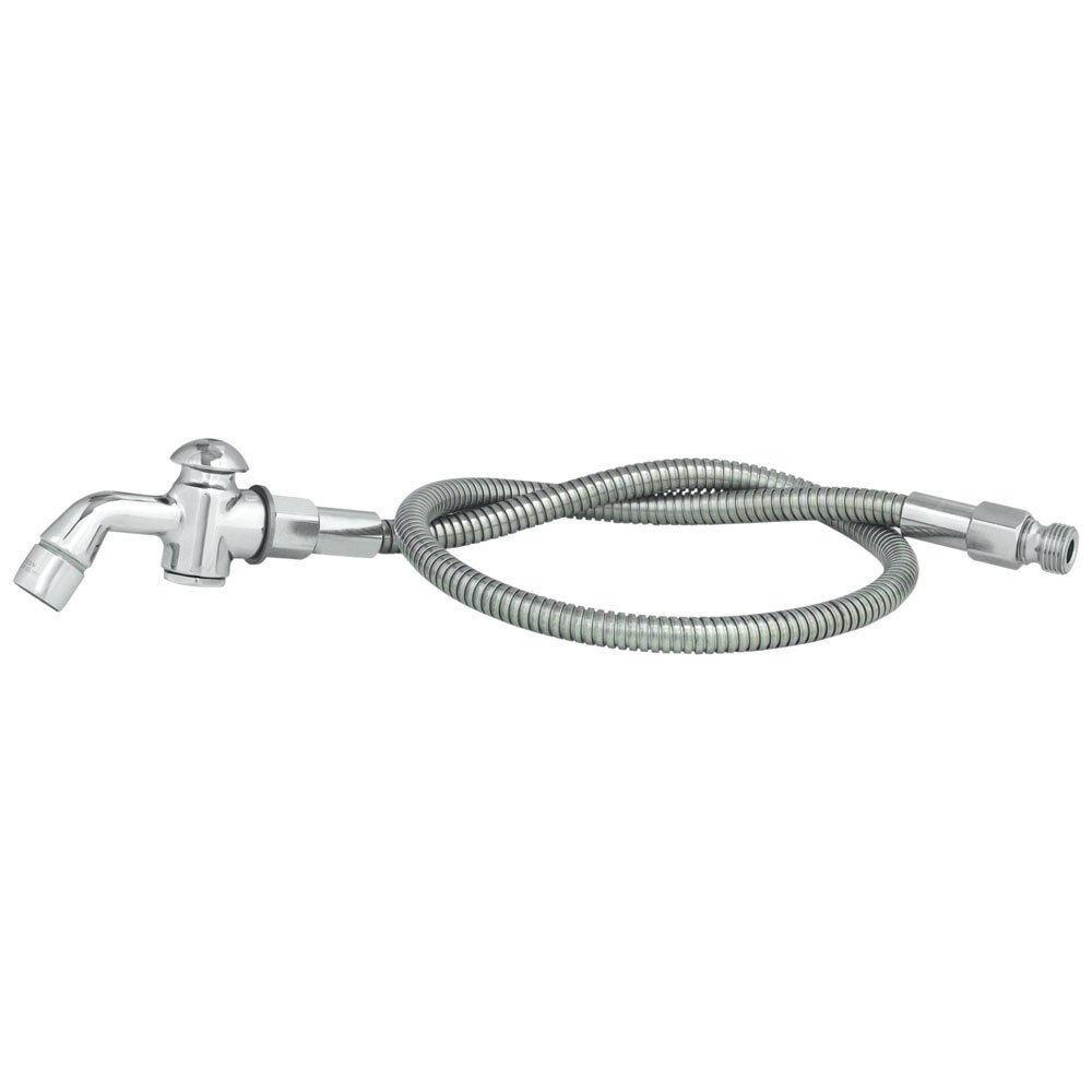 T&S B-0101-A84 2.2 GPM Push-Button 30 Degree Angled Spray Valve with 84" Stainless Steel Hose