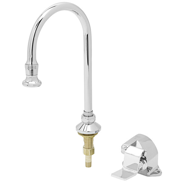 T&S B-2464 Single Pedal Valve and 5 13/16" Rigid Gooseneck Spout