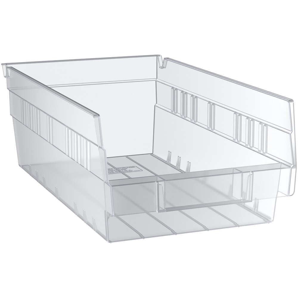 Regency Clear Shelf Bin, 11 5/8" x 6 5/8" x 4" - 30/Case
