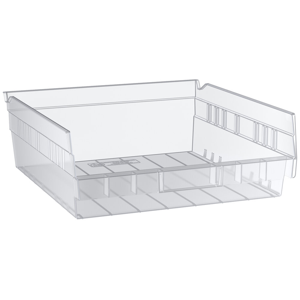 Regency Clear Shelf Bin, 11 5/8" x 11 1/8" x 4" - 8/Case