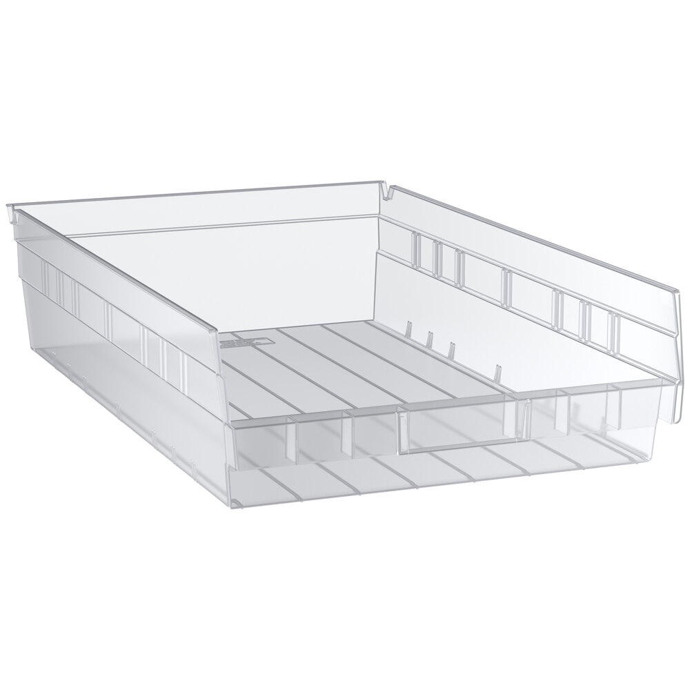 Regency Clear Shelf Bin, 17 7/8" x 11 1/8" x 4" - 8/Case
