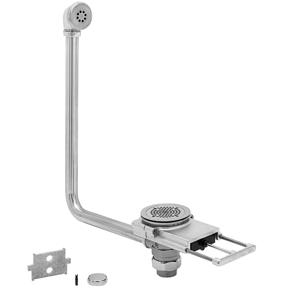 T&S B-3990-01 Modular Pull Waste Valve with Overflow Assembly - 3 1/2" Sink Opening