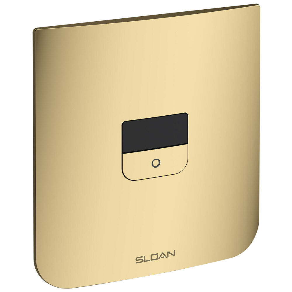 Sloan CX 3400314 Polished Brass Concealed Sensor Urinal Flushometer with Rear Spud Fixture Connection and Electrical Override - 0.5 GPF