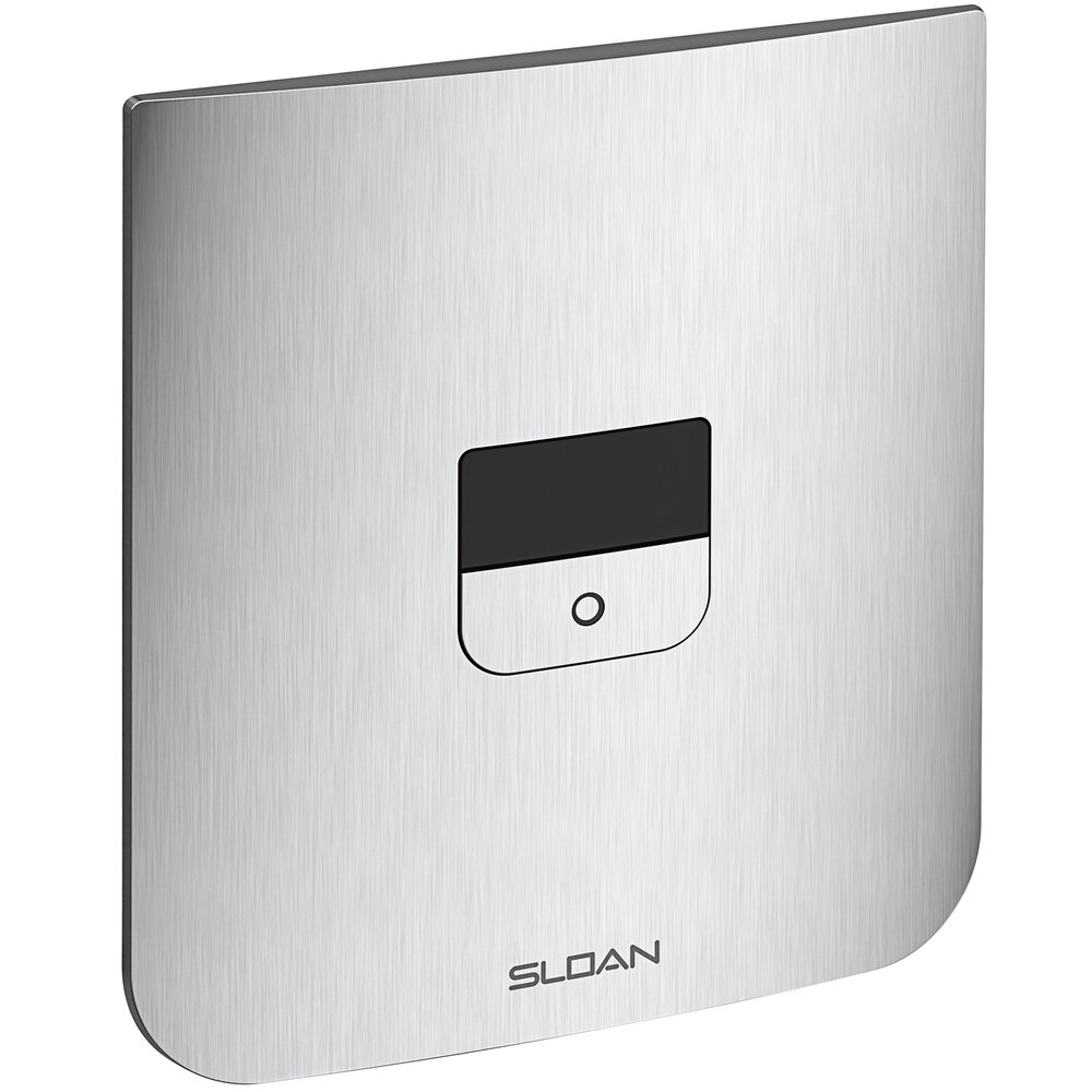 Sloan CX 3400304 Brushed Stainless Concealed Sensor Water Closet Flushometer with Rear Spud Fixture Connection and Electrical Override - 1.6 GPF
