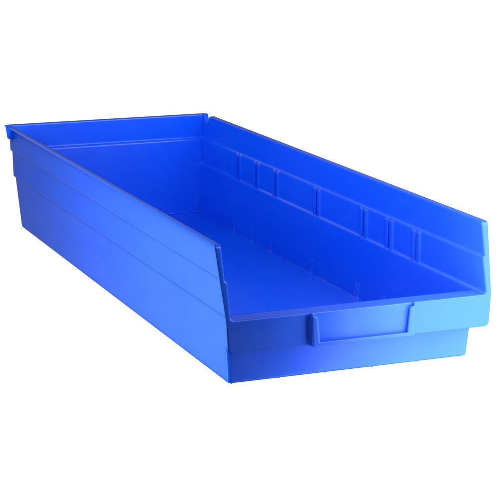 Regency Blue Shelf Bin, 23 5/8" x 8 3/8" x 4" - 6/Case