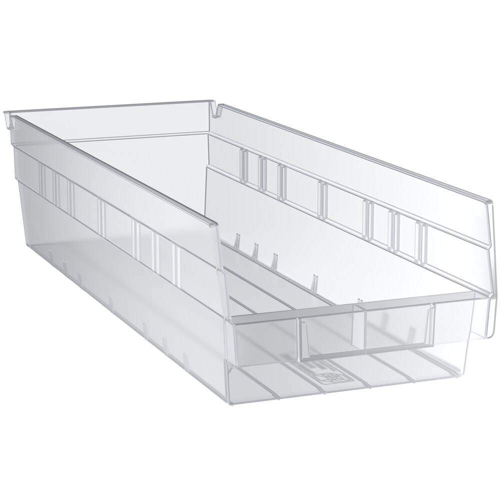 Regency Clear Shelf Bin, 17 7/8" x 6 5/8" x 4" - 20/Case