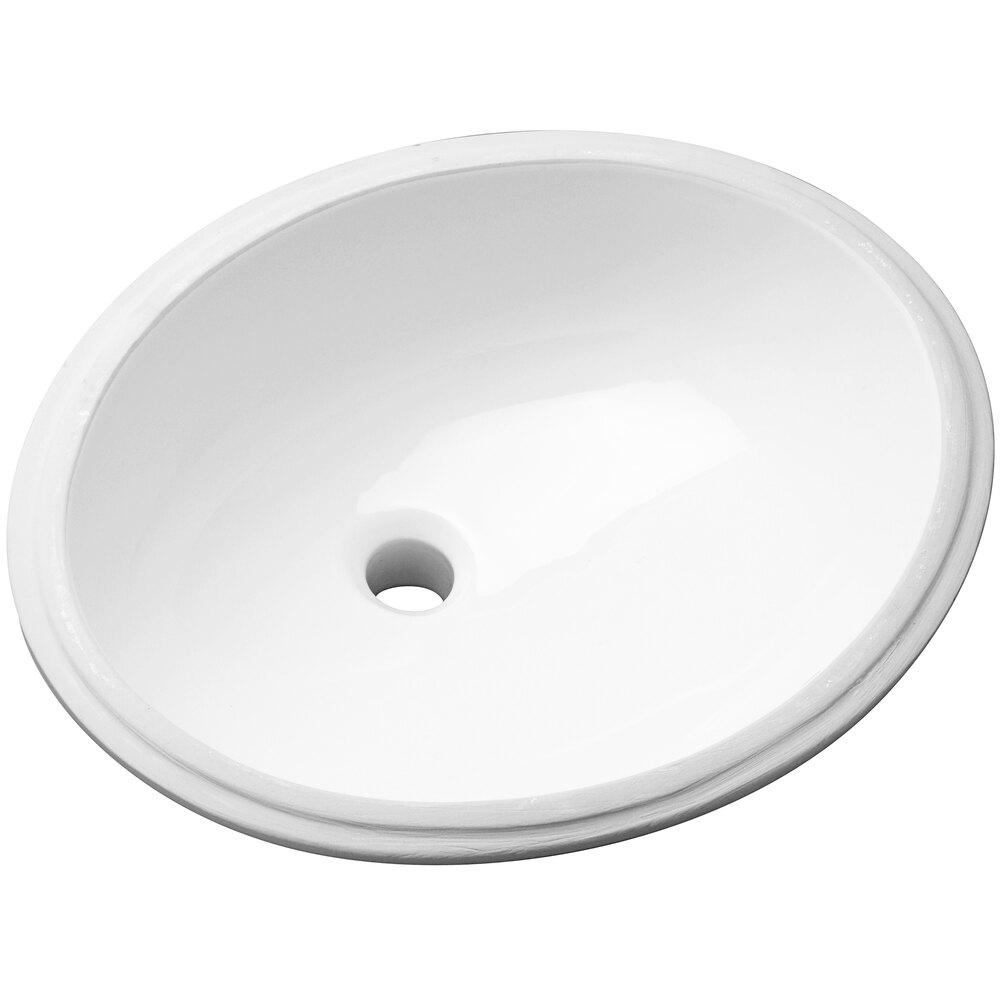 Zurn Elkay Z5220 19" x 16" Vitreous China Oval Undermount Lavatory