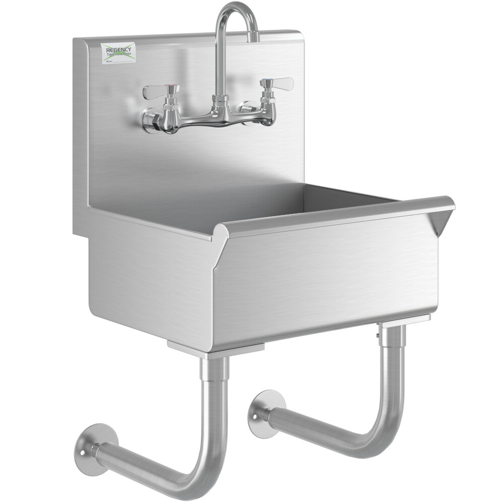 Regency Wall-Mounted 18" x 17 1/2" Utility Sink with (1) 8" Center Faucet