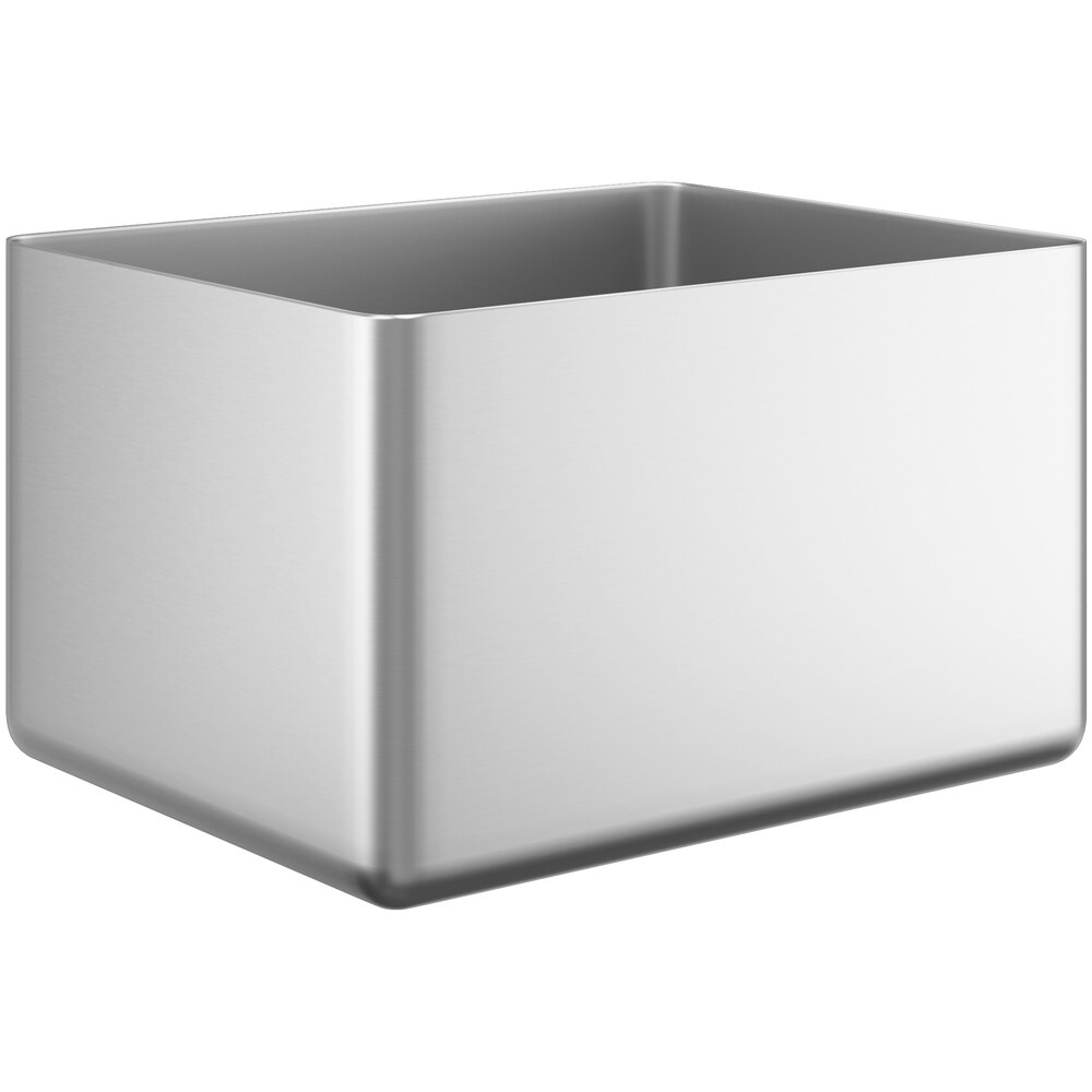 Regency 16" x 20" 14-Gauge Stainless Steel Fabricated Weld-In Undermount Sink Bowl - 12" Deep